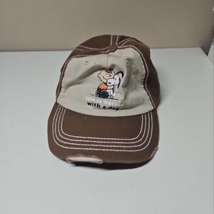 LIFE IS BETTER WITH A DOG, CHARLIE BROWN & SNOOPY,  Adj. Mens Size , PEANUTS